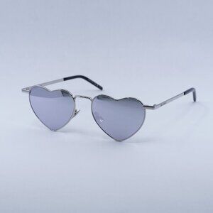 🕶️ New Saint Laurent SL301 Lou Lou 003 Sunglasses - Silver Frame, Silver Lenses
